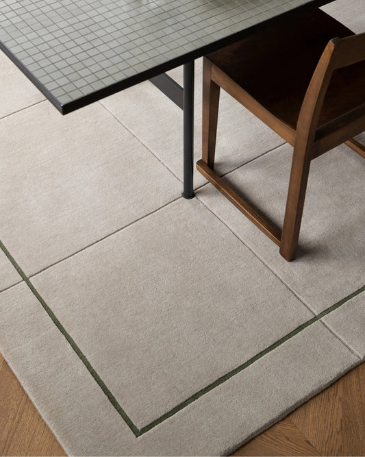 Kubus Beige woolen Modern Hand-Tufted Rug