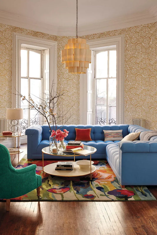 Rosa Moderna – Artistic Floral Hand-Tufted Wool Rug