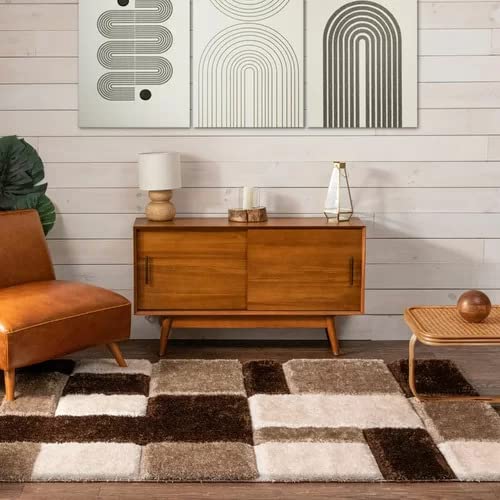 Carpet for Living, Brown L box 2-inch Thick Carpet, Home Decor Shaggy Carpet
