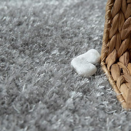 Crystal Grey Shaggy Carpet & Rug