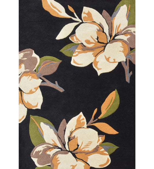 “Fioritura Notturna — Hand-Tufted Botanical Luxury Rug”