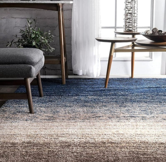Midnight to Sand Ombre Shaggy Rug Area