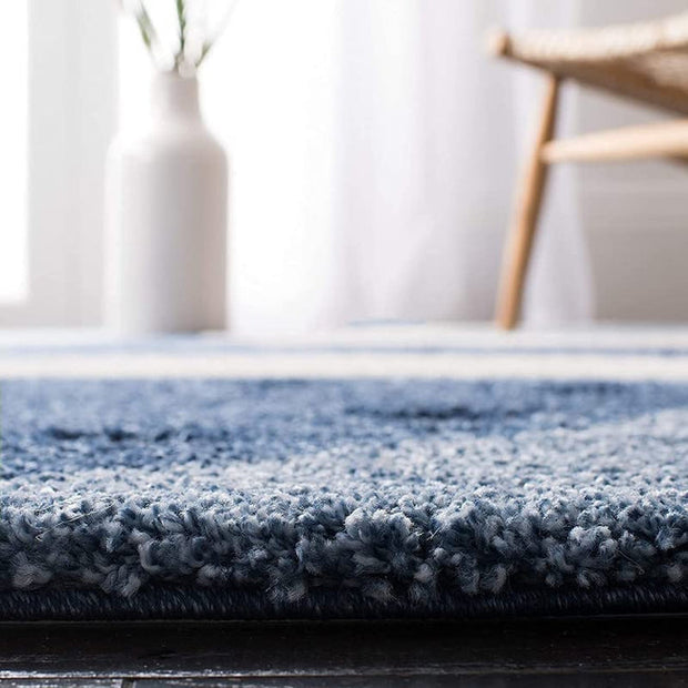 Carpet for Living, Teal Blue ivory 2-inch Thick Carpet, Home Decor Shaggy Carpet