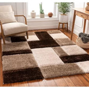 Carpet for Living, Brown L box 2-inch Thick Carpet, Home Decor Shaggy Carpet
