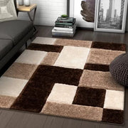 Carpet for Living, Brown L box 2-inch Thick Carpet, Home Decor Shaggy Carpet