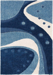 Carpet for Living, Teal Blue ivory 2-inch Thick Carpet, Home Decor Shaggy Carpet