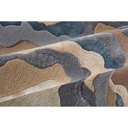 Abstract River Flow Hand-Tufted Silk Carpet