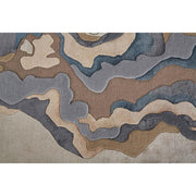 Abstract River Flow Hand-Tufted Silk Carpet