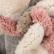 Carpet for Living, Pink ivory beige 2-inch Thick Carpet, Home Decor Shaggy Carpet