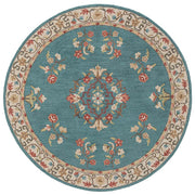 Blue traditional hand tufted woollen rugs
