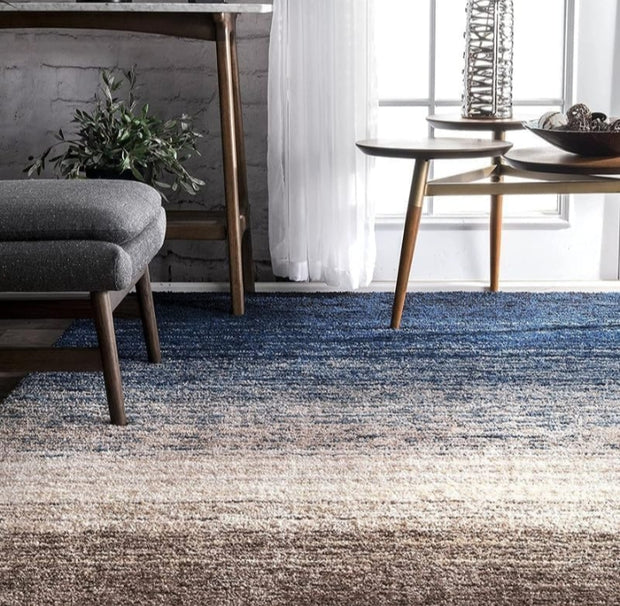 Carpet for Living, Blue mixture 2-inch Thick Carpet, Home Decor Shaggy Carpet