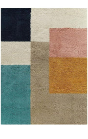 Carpet for Living, Multi colour box 2-inch Thick Carpet, Home Decor Shaggy Carpet