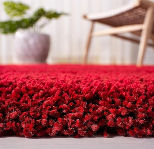 Red Affinity Shaggy Carpet & Runner