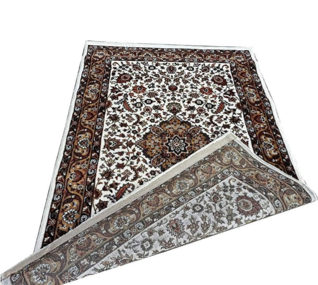 Kashmiri Silk Traditional Design Rectangular Carpet for Your Living Room and Bedroom and for Hall