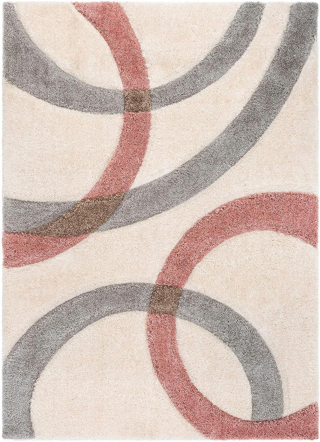Carpet for Living, Pink ivory beige 2-inch Thick Carpet, Home Decor Shaggy Carpet