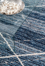 Carpet for Living, Teal Blue ivory mixture 2-inch Thick Carpet, Home Decor Shaggy Carpet