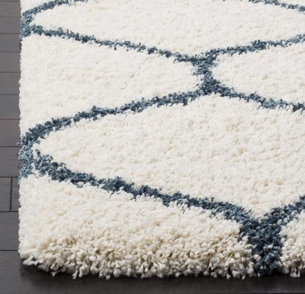 Carpet for Living, Ivory blue 2-inch Thick Carpet, Home Decor Shaggy Carpet