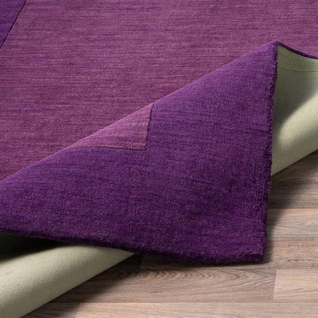Solid Purple Hand Tufted Wool Carpet for Living Room & Bedroom Decor
