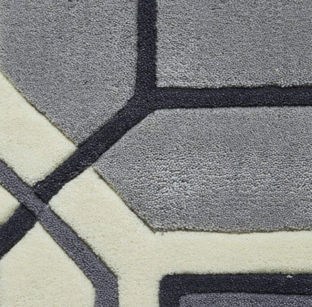 Geometric Pattern Hand Tufted Wool Carpet