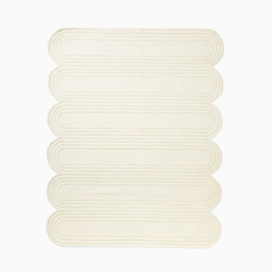 “Ethereal Loops – Contemporary Wool Statement Rug”
