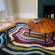 Flow Handmade Irregular Shape Carpet – Modern Organic Abstract Rug for Living Room & Bedroom